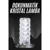 Kristal Lamba Masa Lambası Şarjlı Masa Lambası Dokunmatik Sensör Usb Şarjlı