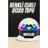 Led Işık Disko Topu Bluetooth Hoparlörlü USB Müzik Çalar Kumandalı