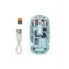 Mavi Kablosuz Mouse Bluetooth ve USB Çift Mod Bağlantılı
