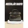Nostaljik Radyo Bluetooth Bağlantılı Müzik Kutusu Ahşap