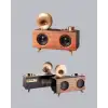 Retro Gramofon Tasarımlı Bluetooth Hoparlör – 3D Stereo Ses, 1800 mAh Batarya