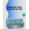 Retro Tarz Kablosuz Klavye Mouse Seti – 104 Tuşlu, Ergonomik Tasarım