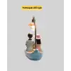 Romantik Sandal Üzerinde Çift Figürü LED Gece Lambası Masa Dekoru