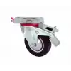 Servis Tekeri - Frenli Tablalı Siyah Döner - Çap 80 Mm