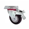 Servis Tekeri - Tablalı Frenli Siyah Döner - Çap 80 Mm
