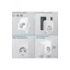 Tekli Yüksek Voltaj Korumalı Duvar Prizi 2x Type-c 1x Usb Çıkışlı Priz Grup Priz Çoğaltıcı Siyah