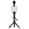 Telefon Tutucu Mini Mikrofonlu Tripod Vlog Çekim Video