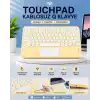 Touchpad Tüm Cihazlara Uyumlu Bluetooth Klavye Touchpad Slim Kablosuz Wifi Q Klavye