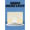 Touchpad Tüm Cihazlara Uyumlu Bluetooth Klavye Touchpad Slim Kablosuz Wifi Q Klavye