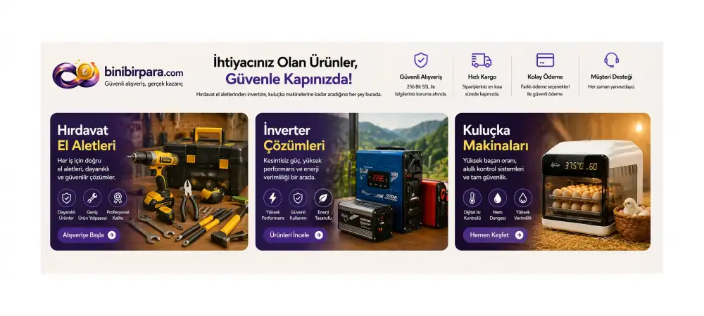 Binibirparada ihtiyacın olan ürünler güvenle kapınızda!