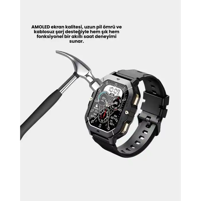 3 Kordonlu Akıllı Saat Uzun Pil Süreli