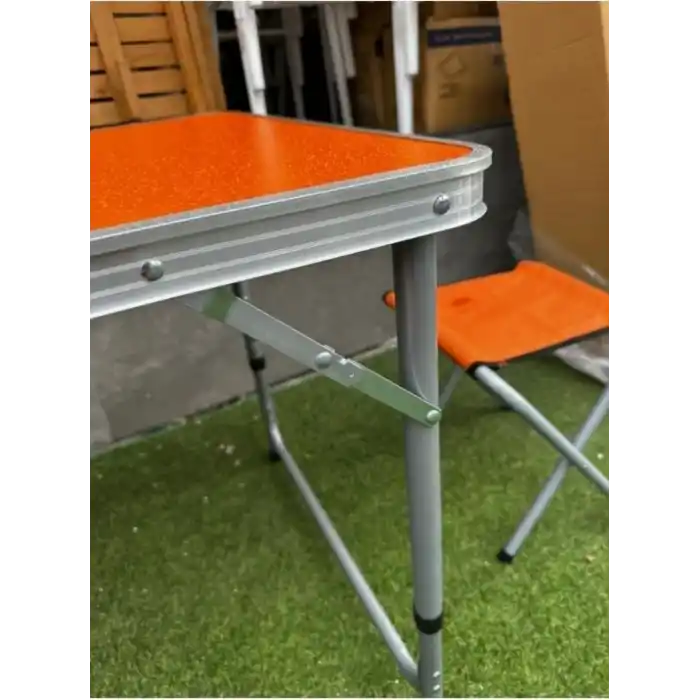 Katlanabilir Alüminyum Kamp Masa 4lü Tabure Seti