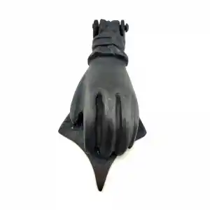 Antika Tarz Dekoratif Pirinç El Kapı Tokmağı, Taktak - 167x75 Mm, Oksit