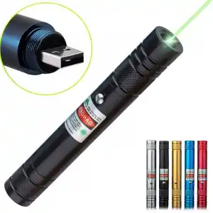 Fithome 100mw Desen Başlıklı Usb Şarjlı Yeşil Lazer Pointer