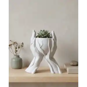 Modern Ev Dekoru İçin El Şeklinde 3D Baskı Dekoratif Saksı Vazo