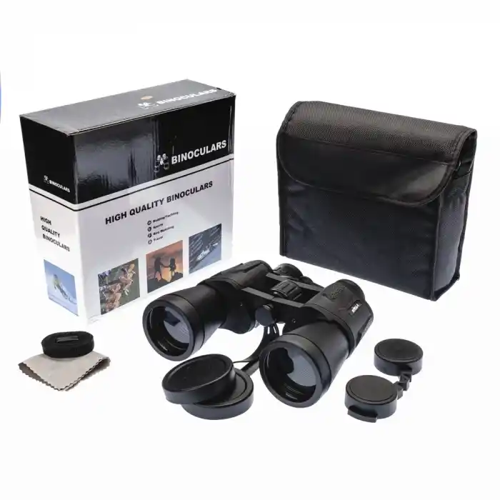 20×50 – Geniş ön Mercekli – 1000m/56m El Dürbünü – Siyah