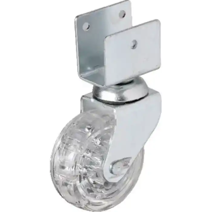 328 - 50x20 Mm Şeffaf Makaralı Kısa U Tablalı Teker 4 Adet