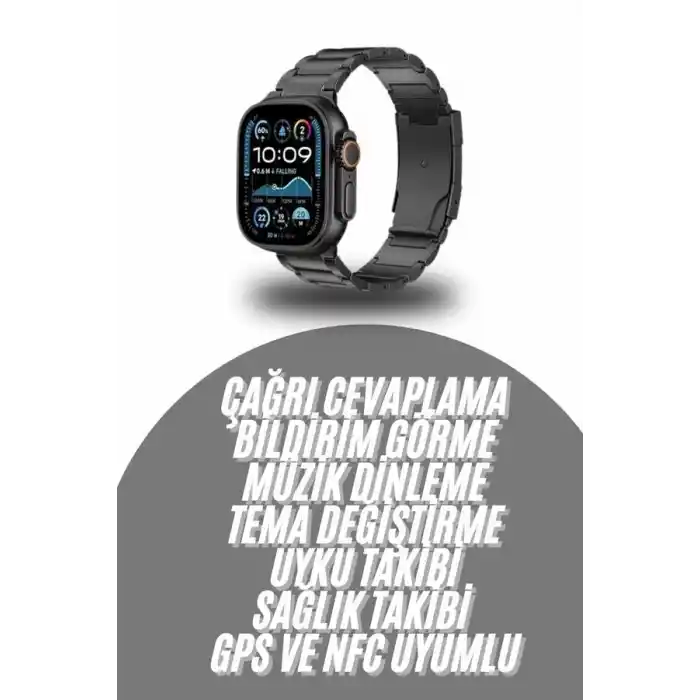 Akıllı Saat Arama Konuşma GPS ve NFC Özelliği 3 Kordonlu Amoled Ekran