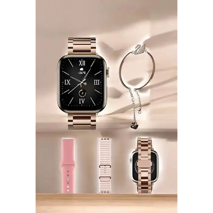 Akıllı Saat Bileklik Hediyeli Uzun Pil Ömrü GPS Takibi