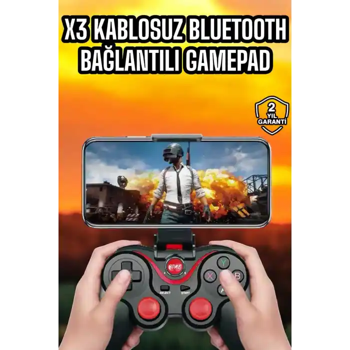 Android Uyumlu Gamepad X3 Game Stick Oyun Kolu Bluetooth Bağlantılı