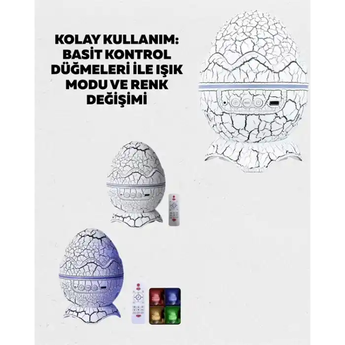 Bluetooth Hoparlör Özellikli 7 Renkli Gece Aydınlatması