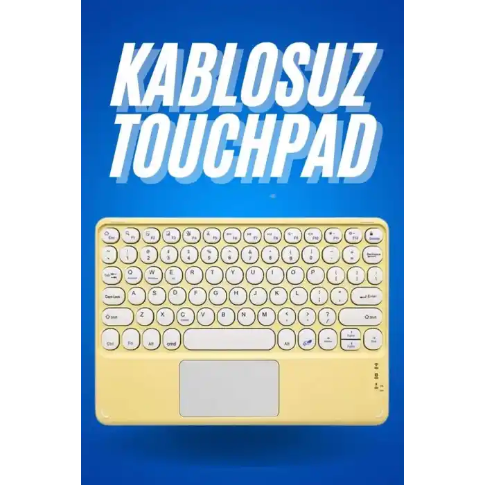 Bluetooth Touchpad Klavye Ultra İnce Taşınabilir Q Klavye