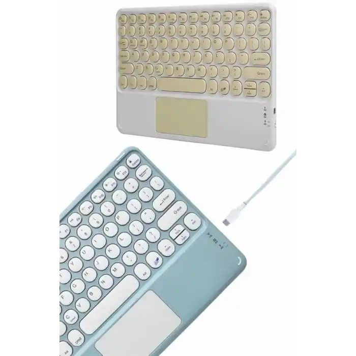 Bluetooth Touchpad Klavye Ultra İnce Taşınabilir Q Klavye