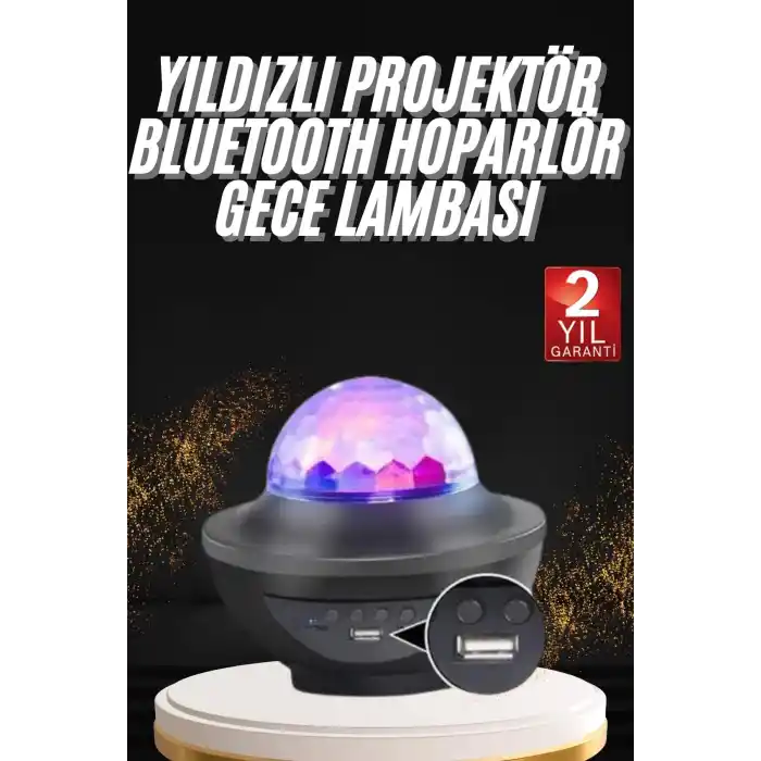 Dönen Işıklı Disko Topu Projektör Müzik Çalarlı Disco Speaker