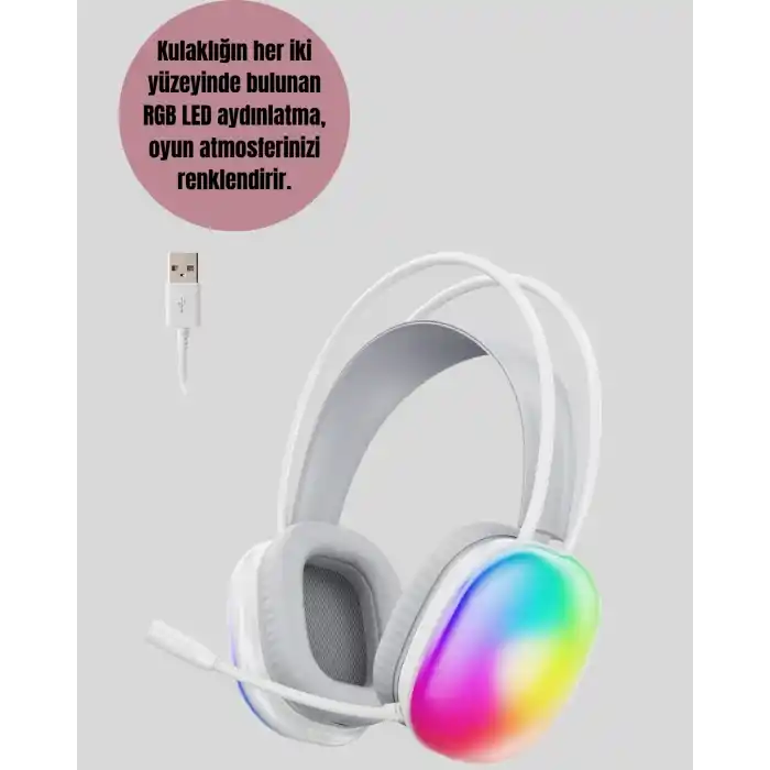 Düşük Gecikmeli Bluetooth 5.3  Kulaklık – RGB Işıklı
