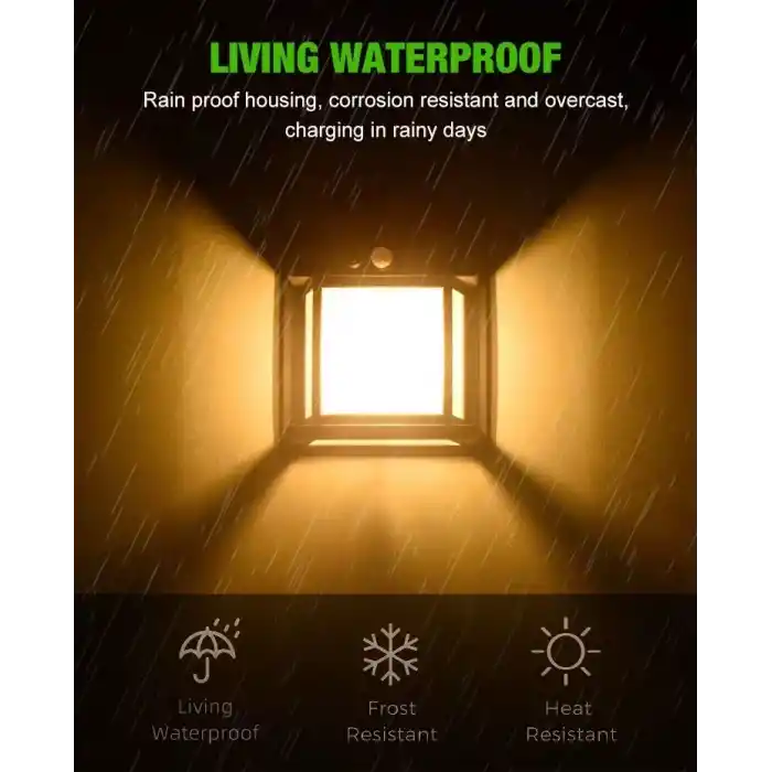 Fithome Or-228 Hareket Sensörlü Su Geçirmez Solar Bahçe Aydınlatma Duvar Lambası