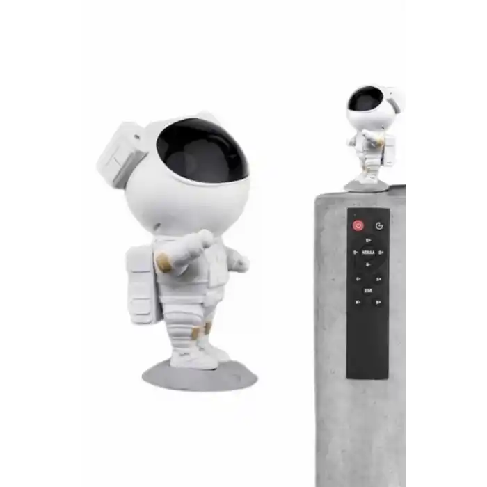 Gece Lambası Astronot Bluetooth Hoparlörlü Galaksi Işık Projektörü