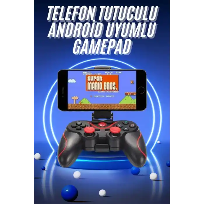 Joystik Gamepad Bluetooth Telefon Tutucu Oyun Kolu Telefon Android Uyumlu