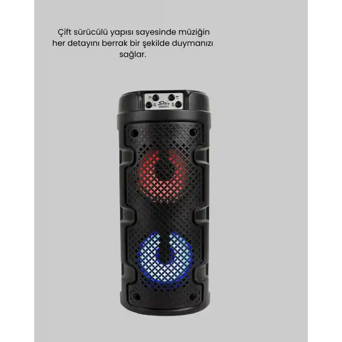 Kablosuz Stereo Hoparlör USB + SD Kart + AUX Destekli Bluetooth 5.0
