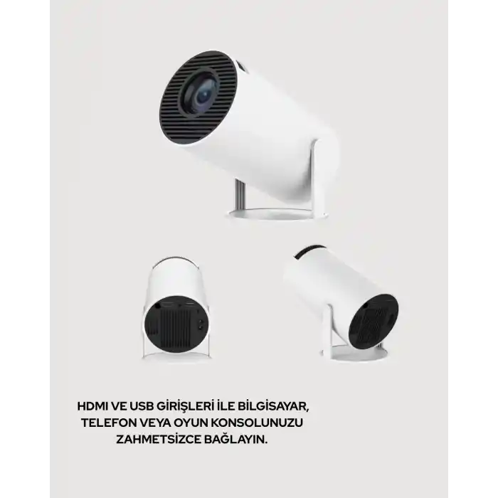 Kablosuz ve Kablolu Bağlantı Seçenekli Ev Tipi Projeksiyon