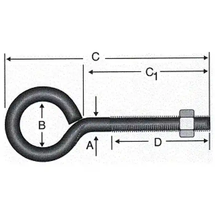 Kapalı Metrik Kanca M5 / 21x100 - 100 Adet