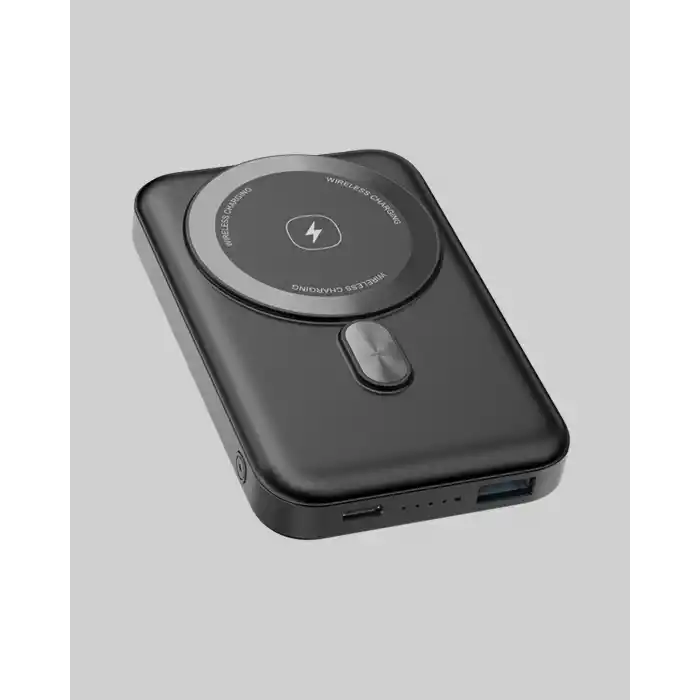 LCD Ekranlı Kablosuz Powerbank Type C ve USB Çıkışlı