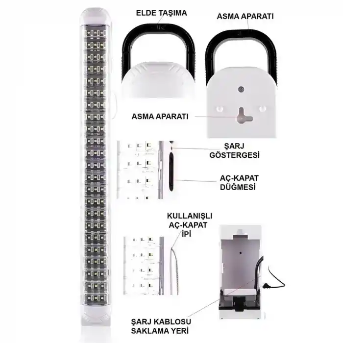 Ledpoint Lp-6069 Akülü 69 Led Şarjlı Işıldak