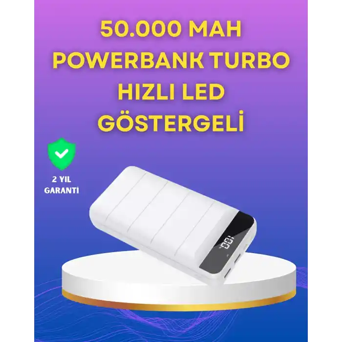 Lightning ve Type-C Girişli 50000mAh Powerbank