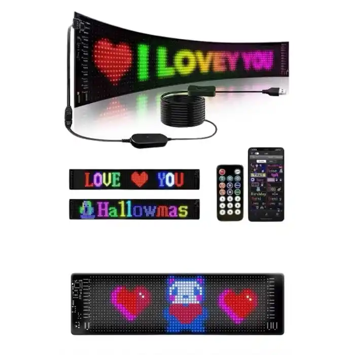 Matrix Led Cama Yapışan Telefon Kontrollü Panel Dijital Ekran Kumandalı