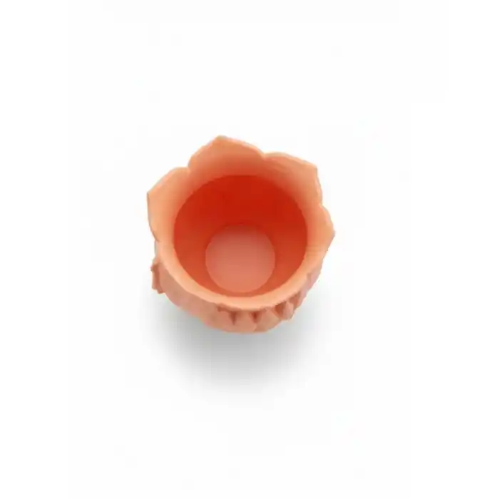 Modern 3D Turuncu Çiçek Vazo Masaüstü Salon Dekoru