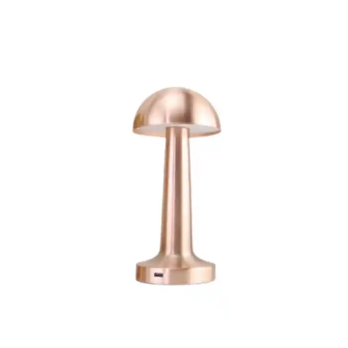 Modern Bronz Masa Lambası 3 Renk LED Dokunmatik Şarjlı Model