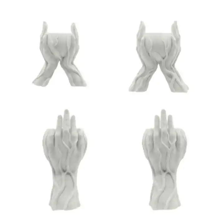 Modern Ev Dekoru İçin El Şeklinde 3D Baskı Dekoratif Saksı Vazo