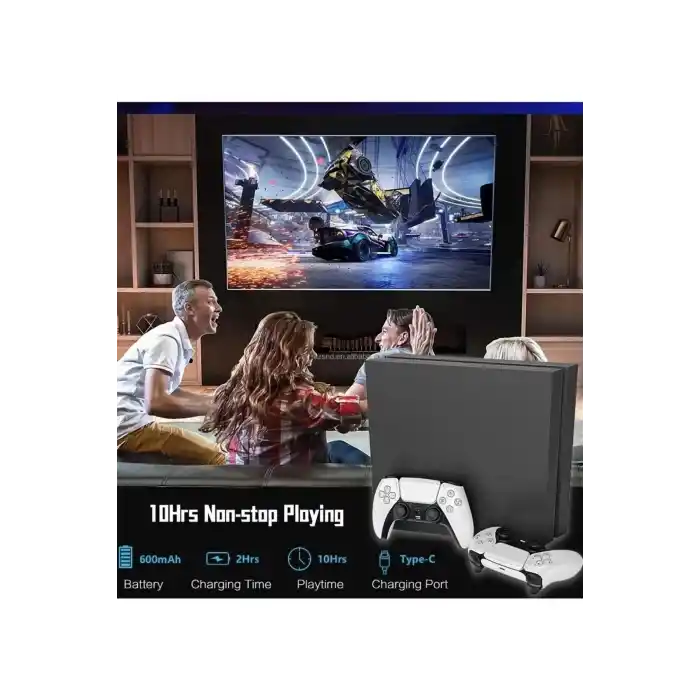 P4 Plus Bluetooth Titreşimli Ps4/ps5 Uyumlu Pc Telefon Joystick Kablosuz Oyun Kolu Siyah