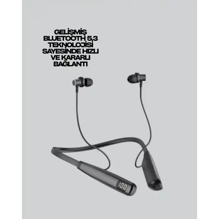 Y12 Bluetooth Kablosuz Kulaklık – LCD Pil Ekranı, Kompozit Diyafram, Dokunmatik Panel