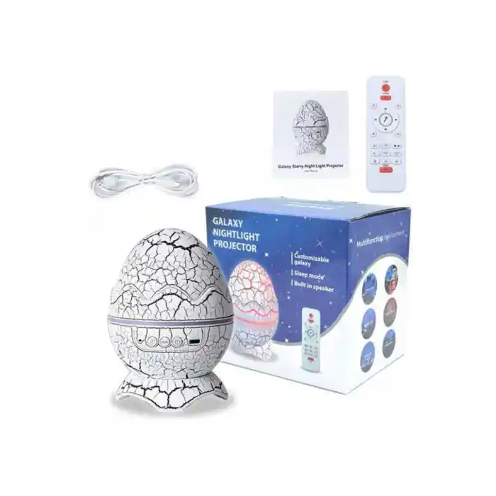 Yumurta Şeklinde Su Dalgalı Bluetooth Speaker Lamba Renkli Şarjlı