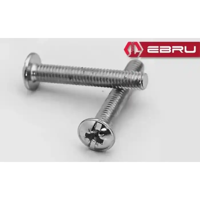 Yuvarlak Yıldız Başlı Rysb Kulp Vidası, Civata M4x60 - 500 Adet