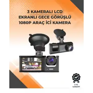 3 Kameralı Dashcam Sistem – Geri Görüş Yardımı, Park Koruması ve G-Sensör