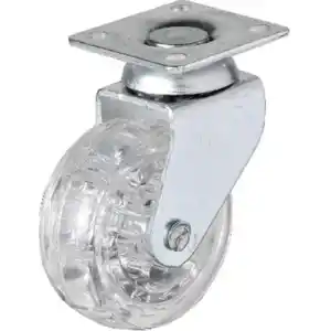 325 - 50x20 Mm Şeffaf Makaralı Tablalı Teker 4 Adet