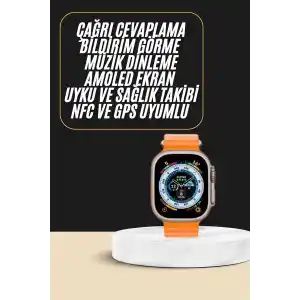Akıllı Saat Amoled Ekran Bluetooth Bağlantılı Özel Tasarım Unısex
