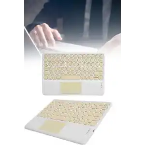 Android ve İOS Uyumlu Bluetooth Klavye Touchpad Slim Kablosuz Wifi Q Klavye